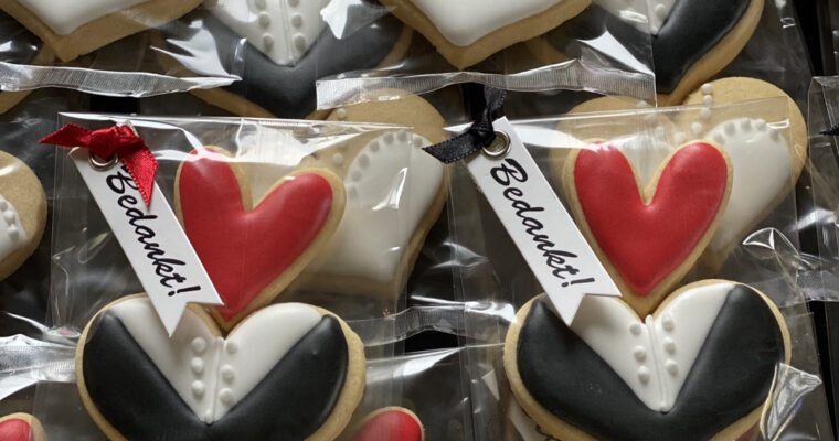 Bedank koekje huwelijk Wendy & Bart